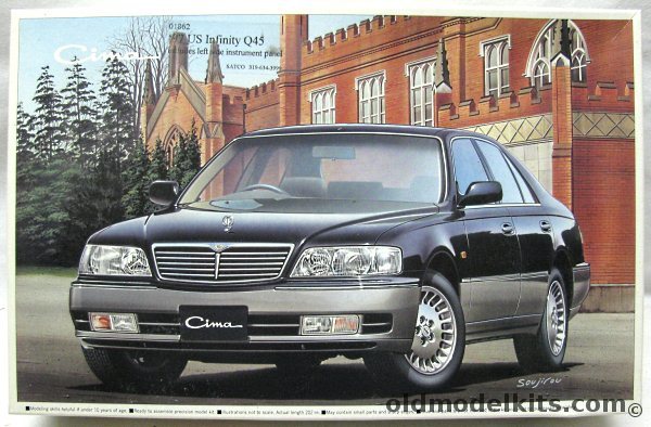 Aoshima 1/24 1997 Infinity Q45 - Luxury Sedan 'Cima' With Right or Left Hand Drive, 018620 plastic model kit